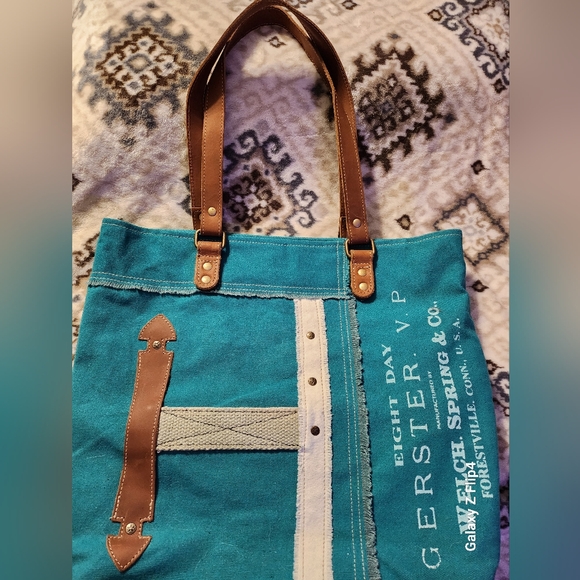 Eight day bag, jean fabric - Picture 1 of 9